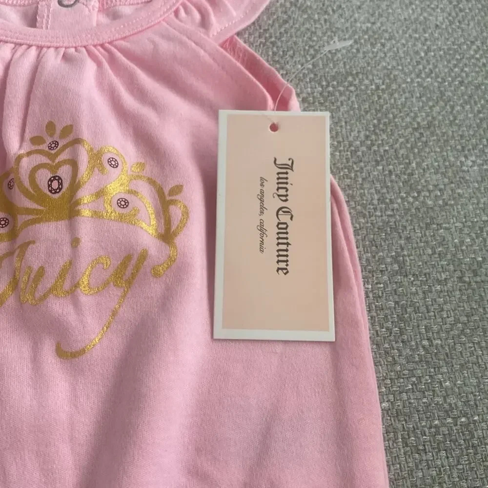 Juicy Couture pink ruffle Short sleeve onesie